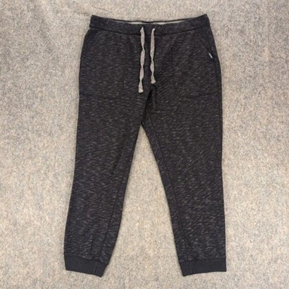 ROWM Sweatpants Mens XL Gray French Terry Elastic Waist Pockets Lounge Cuffed